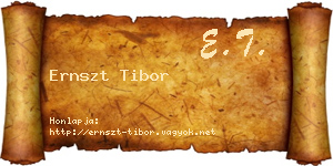 Ernszt Tibor névjegykártya